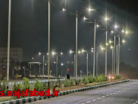 کلید خوردن پروژه روشنایی بلوار کشاورز